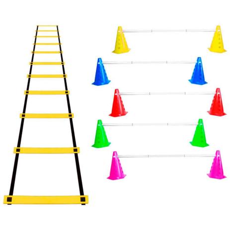 Kit Agilidade Funcional 18 Cones Barreira + Escada Nylon - Natural fitness Menor preço em Kit Agilidade Funcional 18 Cones Barreira + Escada Nylon - Natural fitness