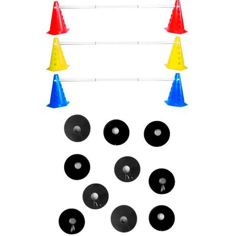 Kit Agilidade Funcional 24 Cones Barreira + 10 Chapeu Chines - Natural fitness Menor preço em Kit Agilidade Funcional 24 Cones Barreira + 10 Chapeu Chines - Natural fitness
