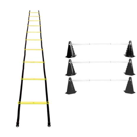 Kit Agilidade Funcional 6 Cones Barreira + Escada Plastico - Natural Fitness Menor preço em Kit Agilidade Funcional 6 Cones Barreira + Escada Plastico - Natural Fitness