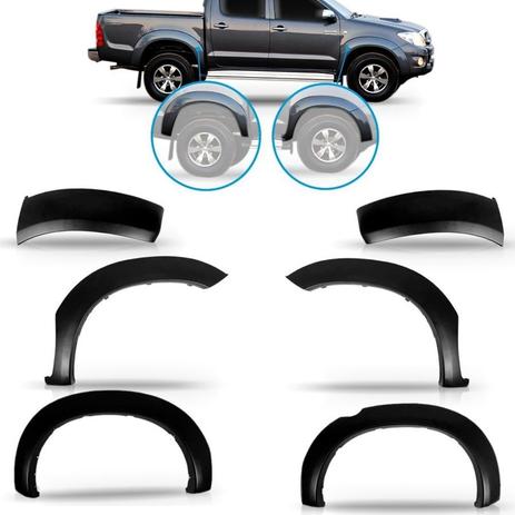 Kit Alargador Moldura Paralama Hilux 2005 A 2011 Com 6 Peças - Sp acessórios Menor preço em Kit Alargador Moldura Paralama Hilux 2005 A 2011 Com 6 Peças - Sp acessórios