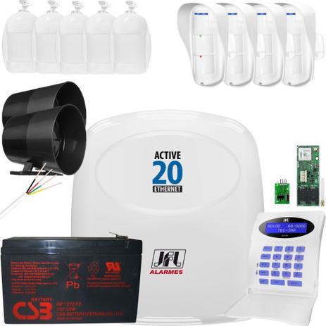 Kit Alarme Active 20 Ethernet Jfl Com Sensor Externo Dse 830 - Jfl Alarmes Menor preço em Kit Alarme Active 20 Ethernet Jfl Com Sensor Externo Dse 830 - Jfl Alarmes