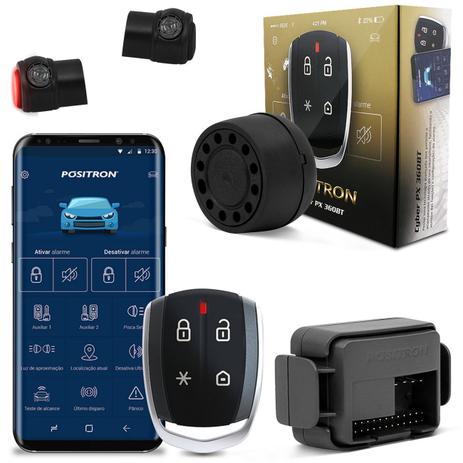 Kit Alarme Automotivo Carro Pósitron Cyber PX360BT Universal + Chave Canivete PX80 Controle Alarme - Positron Menor preço em Kit Alarme Automotivo Carro Pósitron Cyber PX360BT Universal + Chave Canivete PX80 Controle Alarme - Positron