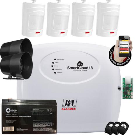 Kit Alarme Jfl Smartcloud 18 Com Sensor Sem Fio Irs 430i Jfl - Jfl alarmes Menor preço em Kit Alarme Jfl Smartcloud 18 Com Sensor Sem Fio Irs 430i Jfl - Jfl alarmes