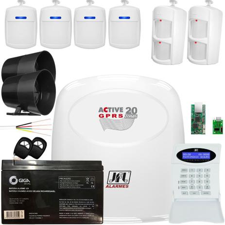 Kit Alarme Monitorado Active 20 Gprs Jfl Com Sensores E Bateria - Jfl alarmes Menor preço em Kit Alarme Monitorado Active 20 Gprs Jfl Com Sensores E Bateria - Jfl alarmes