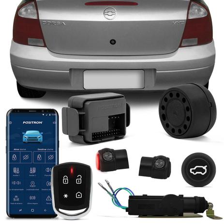 Kit Alarme Pósitron Cyber PX360B + Abertura Porta Malas Corsa Sedan 1998 a 2005 Abre Botão Alarme - Prime é boa?