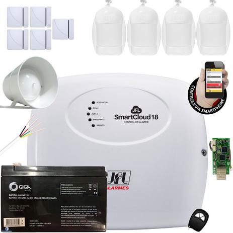 Kit Alarme Residencial 18 Zonas Smartcloud 18 Jfl Acesso Via App - Jfl alarmes Menor preço em Kit Alarme Residencial 18 Zonas Smartcloud 18 Jfl Acesso Via App - Jfl alarmes