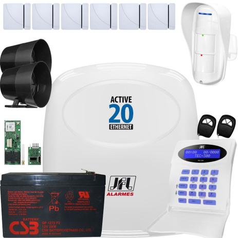 Kit Alarme Residencial Active 20 Ethernet Jfl Com Sensor Shc Fit E Dse 830 Jfl - Jfl alarmes Menor preço em Kit Alarme Residencial Active 20 Ethernet Jfl Com Sensor Shc Fit E Dse 830 Jfl - Jfl alarmes