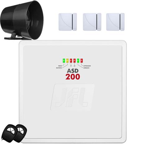 Kit Alarme Residencial Asd 200 Jfl Sem Fio Facil Instalação - Jfl alarme Menor preço em Kit Alarme Residencial Asd 200 Jfl Sem Fio Facil Instalação - Jfl alarme