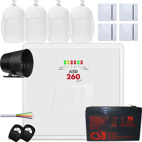 Kit Alarme Residencial Asd 260 Com Sensores Pet 20kg E Magnetico Sem Fio Jfl - Jfl alarmes Menor preço em Kit Alarme Residencial Asd 260 Com Sensores Pet 20kg E Magnetico Sem Fio Jfl - Jfl alarmes