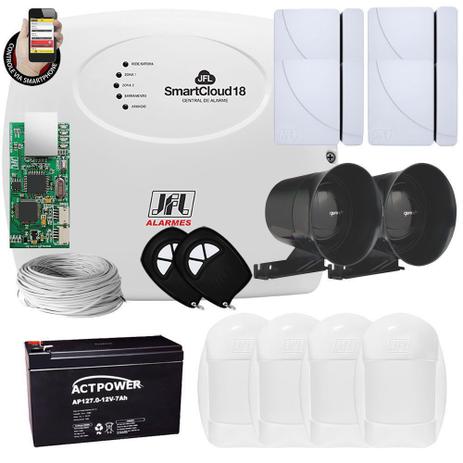 Kit Alarme Residencial e Comercial JFL SmartCloud 18 Com Módulo Ethernet - Jfl alarmes Menor preço em Kit Alarme Residencial e Comercial JFL SmartCloud 18 Com Módulo Ethernet - Jfl alarmes