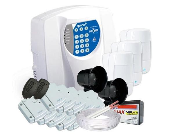 Kit Alarme Residencial e Comercial Sem Fio Genno - 13 Sensores Menor preço em Kit Alarme Residencial e Comercial Sem Fio Genno - 13 Sensores