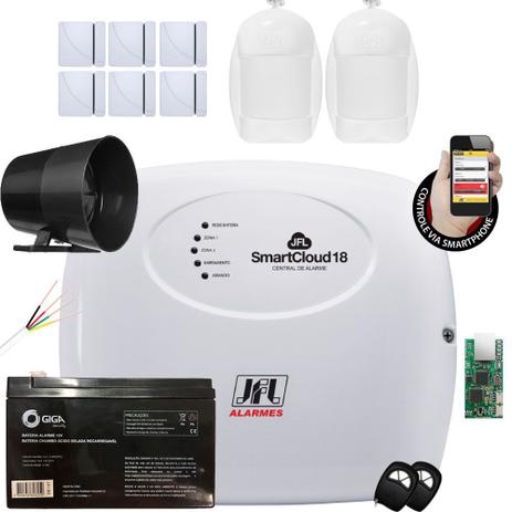 Kit Alarme Residencial Jfl Smart Cloud 18 Sensores Idx 1001 e Shc Fit - Jfl alarmes Menor preço em Kit Alarme Residencial Jfl Smart Cloud 18 Sensores Idx 1001 e Shc Fit - Jfl alarmes