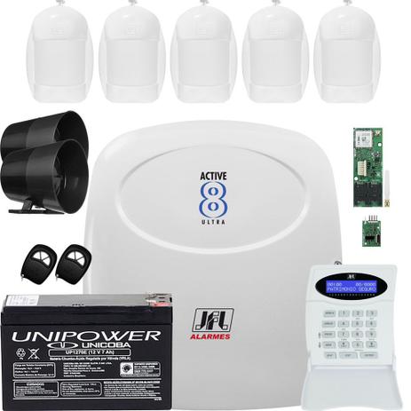 Kit Alarme Residencial Monitorado Active 8 Ultra Jfl - Jfl alarmes Menor preço em Kit Alarme Residencial Monitorado Active 8 Ultra Jfl - Jfl alarmes