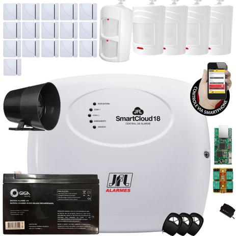 Kit Alarme Residencial Smart Cloud 18 Sensores Shc Fit- Ird 640 e Irs 430i - Jfl alarmes Menor preço em Kit Alarme Residencial Smart Cloud 18 Sensores Shc Fit- Ird 640 e Irs 430i - Jfl alarmes