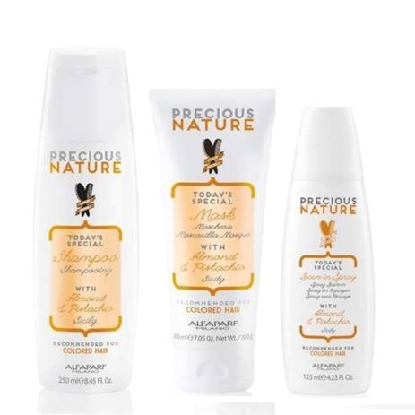 Kit Alfaparf Precious Nature Cabelos Coloridos- Shampoo 250ml + Máscara 200ml+ Óleo Leave-in 100ml - Alfaparf milano Menor preço em Kit Alfaparf Precious Nature Cabelos Coloridos- Shampoo 250ml + Máscara 200ml+ Óleo Leave-in 100ml - Alfaparf milano