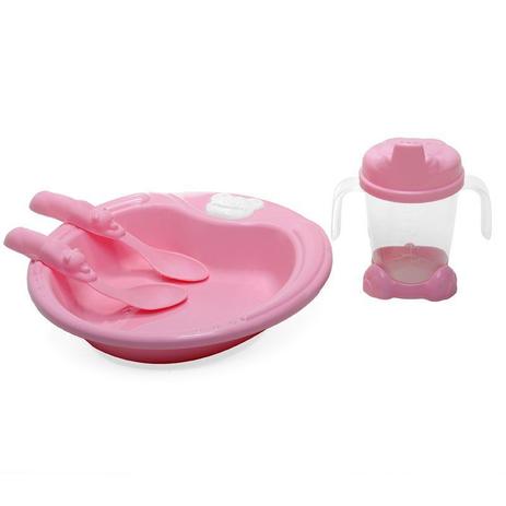 Kit Alimentação Baby Rosa Prato Colheres e Porta Suco - 123014 - Cajovil Menor preço em Kit Alimentação Baby Rosa Prato Colheres e Porta Suco - 123014 - Cajovil