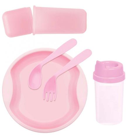 Kit Alimentação Prato Copo Garfo E Colher Rosa Milla 102036 - Milla baby Menor preço em Kit Alimentação Prato Copo Garfo E Colher Rosa Milla 102036 - Milla baby