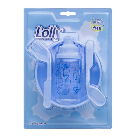 Kit Alimentação Tip 4 peças na cor azul. Acompanha copo, prato com ventosa, colher e garfo - Lolly (lolni) Menor preço em Kit Alimentação Tip 4 peças na cor azul. Acompanha copo, prato com ventosa, colher e garfo - Lolly (lolni)