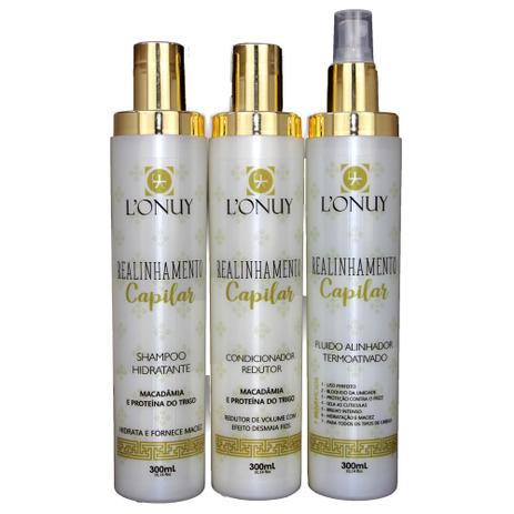 Kit Alinhamento Capilar Hidratação para Cabelo Liso Lonuy - Lonuy kosmetic Menor preço em Kit Alinhamento Capilar Hidratação para Cabelo Liso Lonuy - Lonuy kosmetic