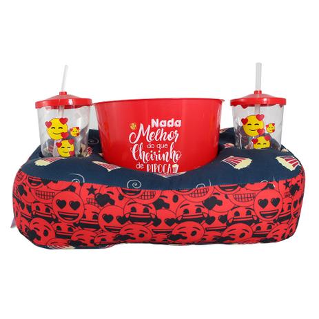 Kit Almofada Porta Pipoca Copos Canudo Emoji Cheiro 10063864 - Zona criativa Menor preço em Kit Almofada Porta Pipoca Copos Canudo Emoji Cheiro 10063864 - Zona criativa