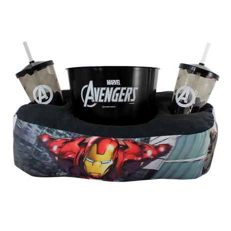 Kit Almofada Porta Pipoca Copos Canudo Vingadores 10063552 - Zona criativa Menor preço em Kit Almofada Porta Pipoca Copos Canudo Vingadores 10063552 - Zona criativa