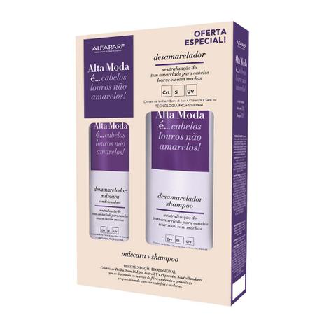 Kit Alta Moda Desamarelador Shampoo + Condicionador 300ml Menor preço em Kit Alta Moda Desamarelador Shampoo + Condicionador 300ml