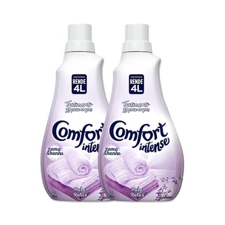 Kit Amaciante Comfort Concentrado Puro Relax 1L 2 unidades Menor preço em Kit Amaciante Comfort Concentrado Puro Relax 1L 2 unidades