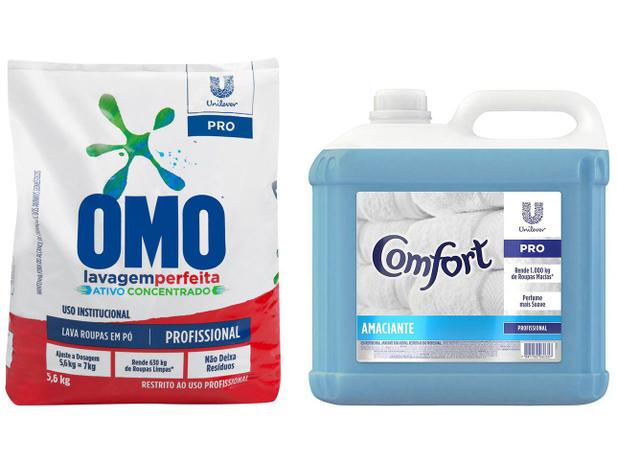 Kit Amaciante Comfort Profissional Classic - 10L + Sabão em Pó Omo Concentrado 5,6kg é ruim? Kit Amaciante Comfort Profissional Classic - 10L + Sabão em Pó Omo Concentrado 5,6kg é boa?