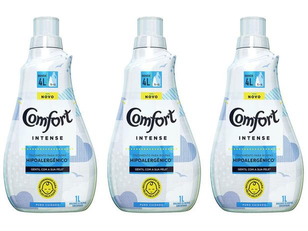 Kit Amaciante de Roupa Comfort Puro Cuidado - Concentrado 1L Cada 3 Unidades Menor preço em Kit Amaciante de Roupa Comfort Puro Cuidado - Concentrado 1L Cada 3 Unidades