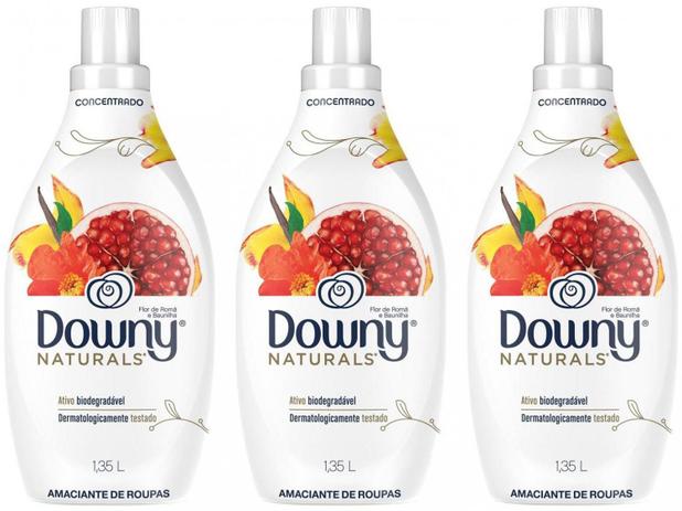 Kit Amaciante Downy Naturals Flor de - Romã e Baunilha Concentrado 1,35L 3 Unidades Menor preço em Kit Amaciante Downy Naturals Flor de - Romã e Baunilha Concentrado 1,35L 3 Unidades
