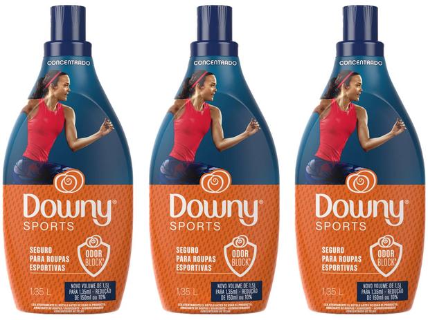 Kit Amaciante Downy Sports Concentrado - 3 Unidades Menor preço em Kit Amaciante Downy Sports Concentrado - 3 Unidades