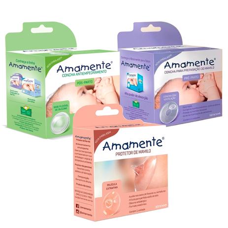 Kit Amamente Concha Pré Parto + 1 Concha Pós Parto + 1 Protetor de Mamilo Intermediário Menor preço em Kit Amamente Concha Pré Parto + 1 Concha Pós Parto + 1 Protetor de Mamilo Intermediário