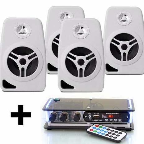 Kit Amplificador Bluetooth E 4 Caixas Acusticas+20m De Fios - Orion Menor preço em Kit Amplificador Bluetooth E 4 Caixas Acusticas+20m De Fios - Orion