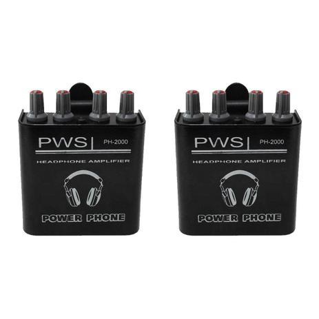 KIT Amplificador de Fone de Ouvido PH-2000 2W 2 Canais PWS (2 UND) Menor preço em KIT Amplificador de Fone de Ouvido PH-2000 2W 2 Canais PWS (2 UND)
