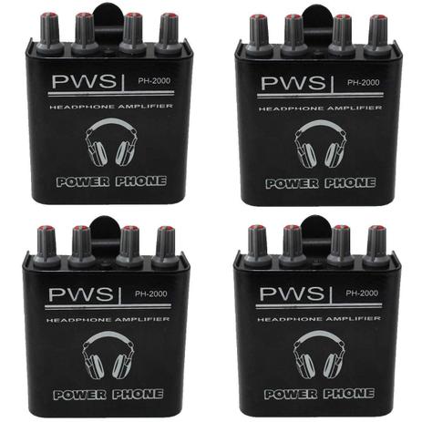 KIT Amplificador de Fone de Ouvido PH-2000 2W 2 Canais PWS (4 UND) Menor preço em KIT Amplificador de Fone de Ouvido PH-2000 2W 2 Canais PWS (4 UND)