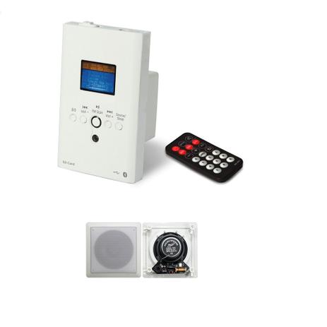 Kit Amplificador de Parede Bluetooth 110V + Par de Caixas de Embutir - Boz Technology Menor preço em Kit Amplificador de Parede Bluetooth 110V + Par de Caixas de Embutir - Boz Technology