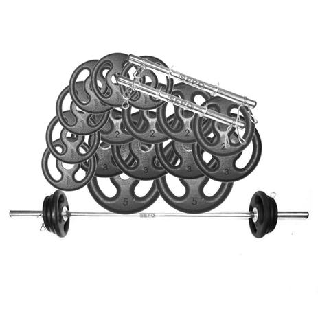 Kit Anilhas e Barras Musculação com Presilhas 36 Kg - Sepo - pesos é boa?