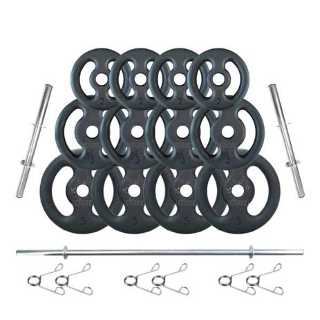 Kit Anilhas Ferro Fundido 40 Kg + Barras Com Presilhas - CIUZE é boa?