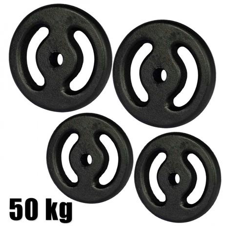 Kit Anilhas Pintada 50kg com 2 Anilhas 10kg + 2 Anilhas 15kg Preta Mega Peso Menor preço em Kit Anilhas Pintada 50kg com 2 Anilhas 10kg + 2 Anilhas 15kg Preta Mega Peso