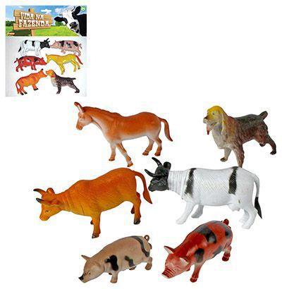 Kit animal vida na fazenda com 6 animais de vinil sortidos - ARK TOYS Menor preço em Kit animal vida na fazenda com 6 animais de vinil sortidos - ARK TOYS