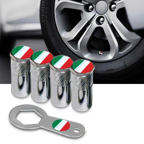 Kit Anti-Furto De Válvula Universal Cromado com Bandeira da Itália 4 Bicos 1 Chave Fácil Instalação - Emblemax é boa?