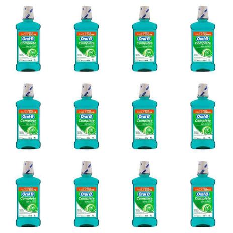 Kit Antisséptico Bucal Complete Hortelã 250ml c/12 - Oral-B Menor preço em Kit Antisséptico Bucal Complete Hortelã 250ml c/12 - Oral-B