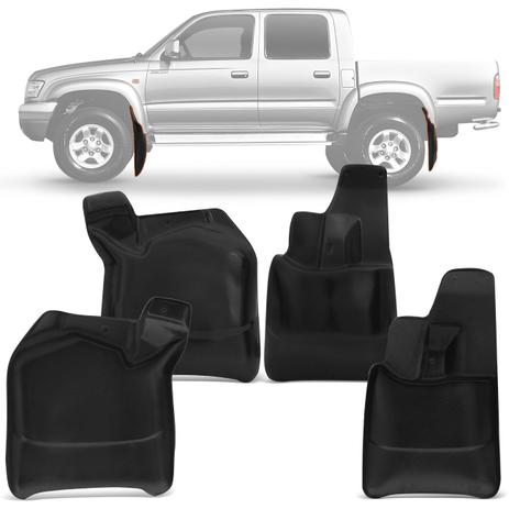 Kit Apara Barro Lameira Protetor Hillux 1992 a 2004 Preto 4 Peças - Metalplast Menor preço em Kit Apara Barro Lameira Protetor Hillux 1992 a 2004 Preto 4 Peças - Metalplast