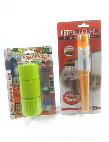Kit Aparador lixador de Unhas + Amassador Triturador de Comprimidos para Pets Cães e Gatos - Pet pedicure e triturador fácil é boa?
