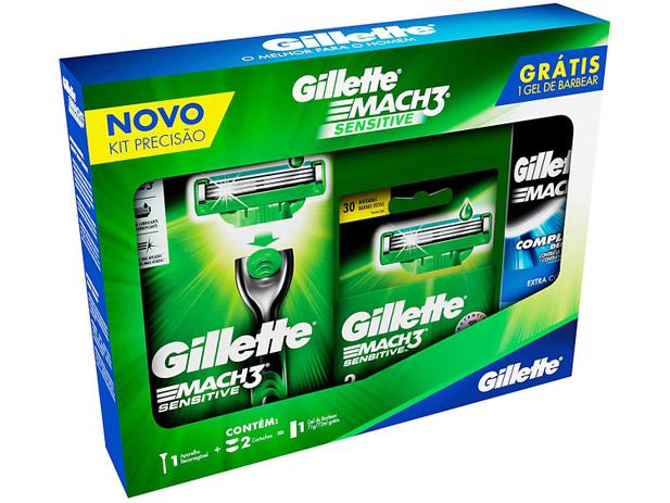 Kit Aparelho de Barbear Gillette Sensitive - 2 Peças