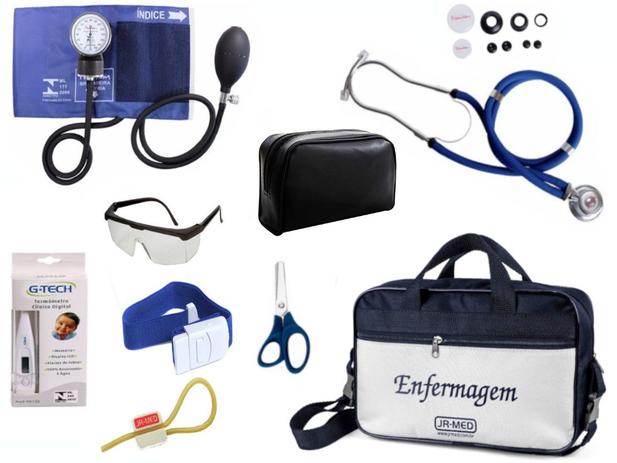 Kit Aparelho De Pressão com Estetoscópio Rappaport Premium Completo - Azul Menor preço em Kit Aparelho De Pressão com Estetoscópio Rappaport Premium Completo - Azul