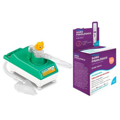 Kit Aparelho Inalador Pulmosonic Star + Soro Fisiológico ADV Cloreto de Sódio 5ml 10 Ampolas Menor preço em Kit Aparelho Inalador Pulmosonic Star + Soro Fisiológico ADV Cloreto de Sódio 5ml 10 Ampolas