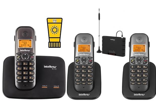 Kit Aparelho Telefone 2 Linhas Com 2 Ramal Bina Entrada Chip - Intelbras Menor preço em Kit Aparelho Telefone 2 Linhas Com 2 Ramal Bina Entrada Chip - Intelbras