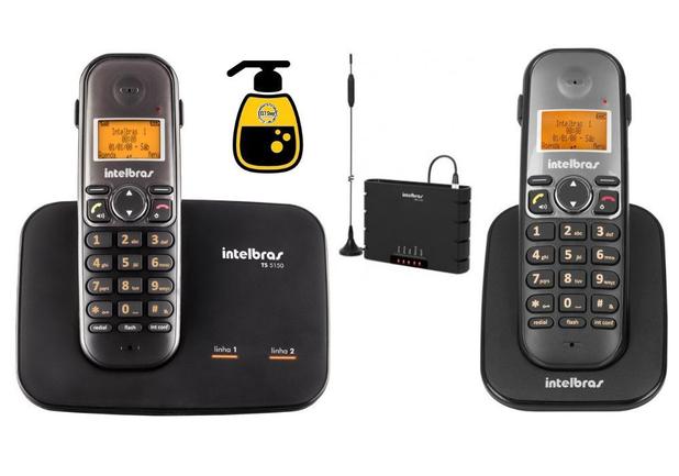 Kit Aparelho Telefone 2 Linhas Com Ramal Bina e Entrada Chip - Intelbras Menor preço em Kit Aparelho Telefone 2 Linhas Com Ramal Bina e Entrada Chip - Intelbras