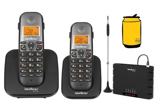 Kit Aparelho Telefone bina viva voz ramal entrada para chip - Intelbras Menor preço em Kit Aparelho Telefone bina viva voz ramal entrada para chip - Intelbras
